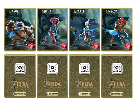 4 champions amiibo nfc card|all amiibo unlocks zelda.